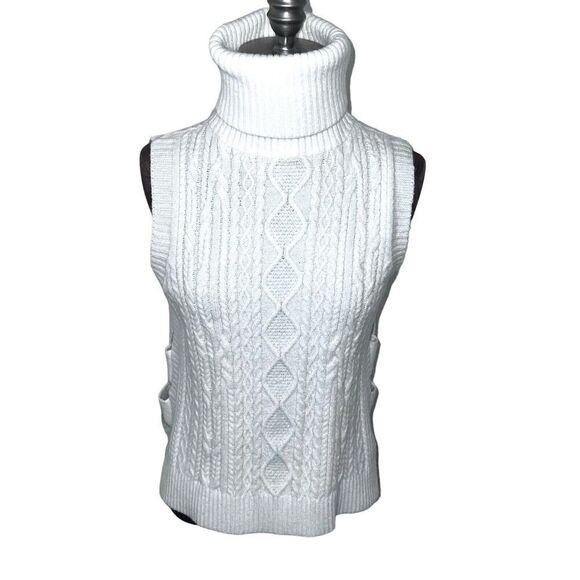 Bishop & Young Frankie Sleeveless Turtleneck Size Small Ivory - Picture 1 of 8